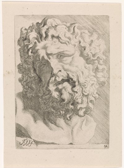 Chefe de Laocoön
Estudos para um livro de desenhos após as esculturas e figuras clássicas de Anthony van Dyck (título da série) de Augustinus Terwesten (I)