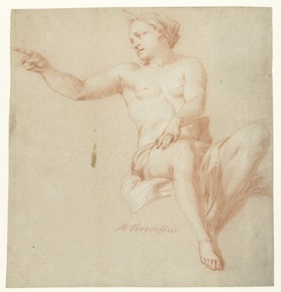 Nua Feminina Sentada de Augustinus Terwesten (I)
