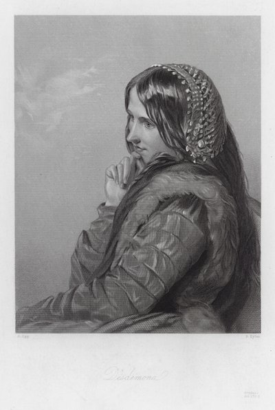 Desdémona, uma personagem de Otelo (gravura) de Augustus (after) Egg