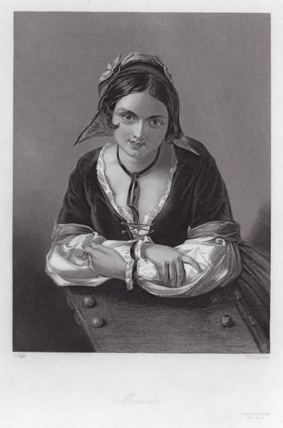Maria, uma personagem da Noite de Reis (gravura) de Augustus (after) Egg