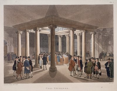 Coal Exchange, Londres, 1808 de Augustus Charles Pugin, Thomas Rowlandson