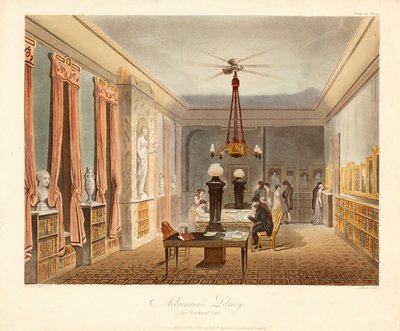 Biblioteca de Obras de Arte de Ackermann, pub. 1815. de Augustus Charles Pugin
