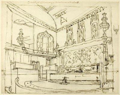 Tribunal de Chancelaria, Westminster Hall de Augustus Charles Pugin