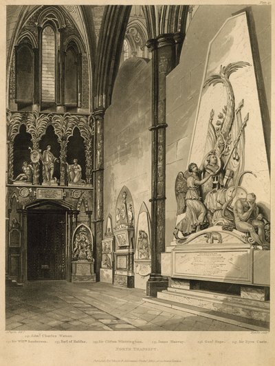 North transept of Westminster Abbey de Augustus Charles Pugin