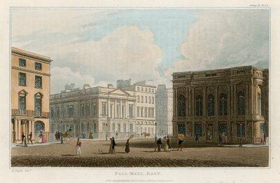 Pall Mall East, em Londres de Augustus Charles Pugin