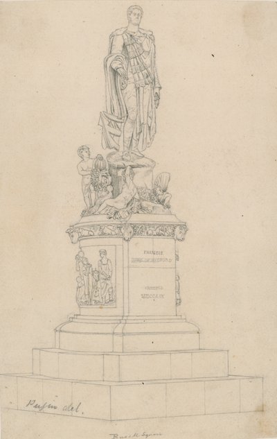 Estátua de Frances, Duque de Bedford, em Russell Square, Londres de Augustus Charles Pugin