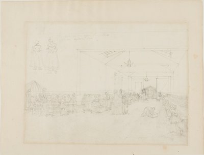 Estudo para a sala de jantar, Asilo de Augustus Charles Pugin