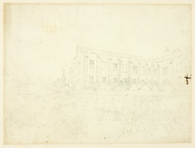 Estudo para o mercado de Leaden Hall, de Microcosm of London de Augustus Charles Pugin