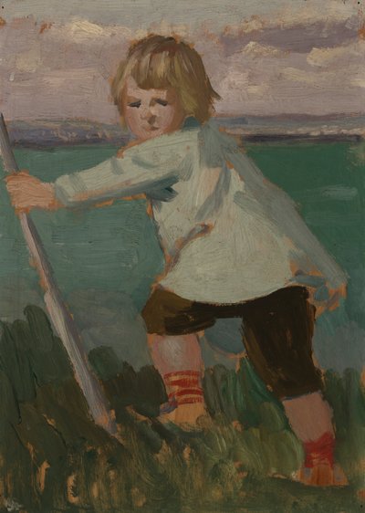 Rapaz num penhasco Apoiado num pau de Augustus John