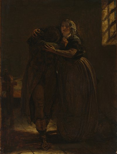 Estudo para "Venha Descansar neste Seio, meu Querido Atingido" de Augustus Leopold Egg