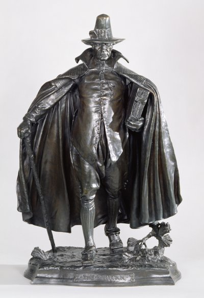 O Puritano, 1899 (bronze escuro patinado marrom escuro) de Augustus Saint Gaudens