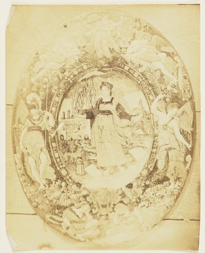 [Placa com a figura alegórica da Gramática] de Augustus W. Franks