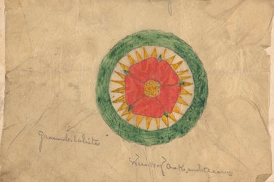 Desenho para uma grinalda de carvalho e milho, possivelmente relacionado com desenhos para a cadeira do orador de Augustus Welby Northmore Pugin
