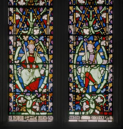 Janela do leste com a árvore de Jesse, detalhe, c.1884 (vitral) de Augustus Welby Northmore Pugin