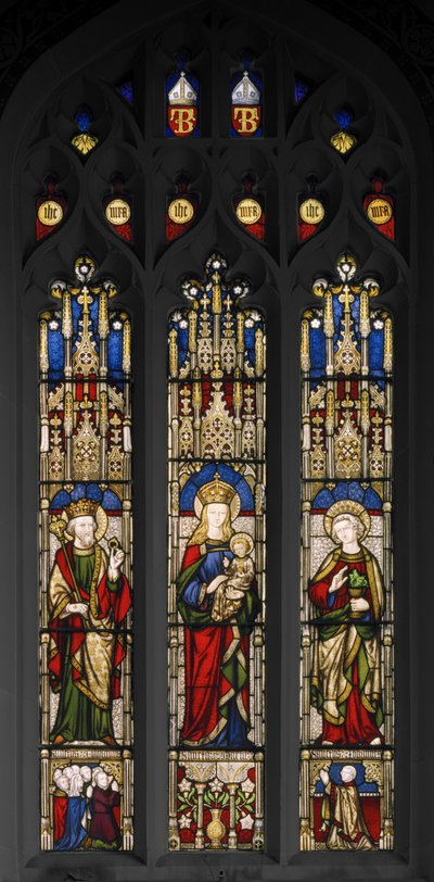 Eduardo O Confessor, Virgem e Criança e São João Evangelista, 1846 (vitral) de Augustus Welby Northmore Pugin