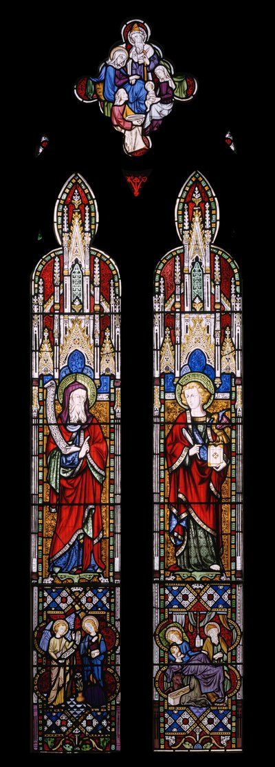 Isaías e São João Evangelista, 1850 (vitral) de Augustus Welby Northmore Pugin