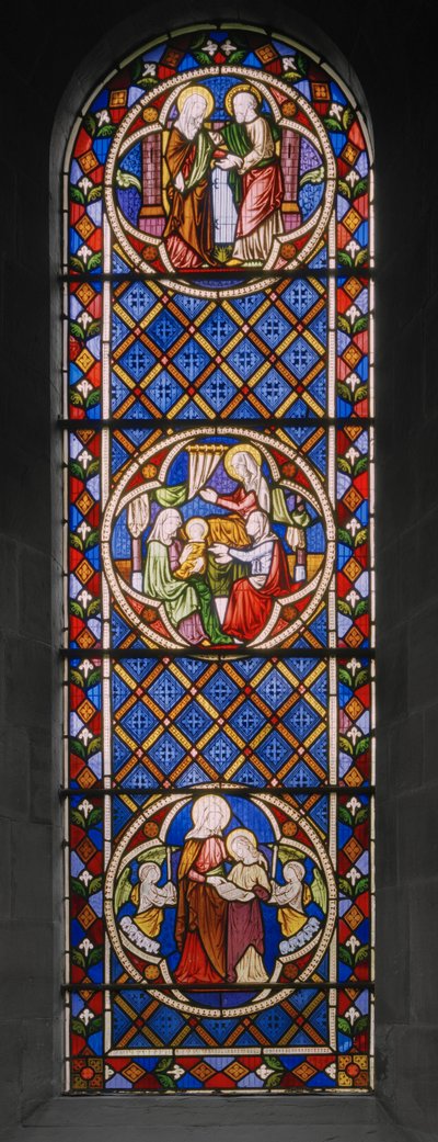 Vida de Santa Ana, 1848 (vitral) de Augustus Welby Northmore Pugin