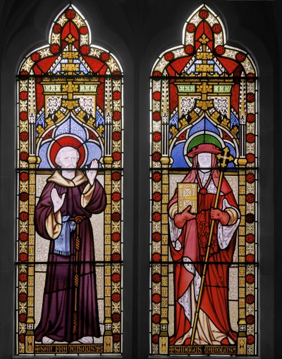 São Francisco de Assis e São Carolus, 1847 (vitral) de Augustus Welby Northmore Pugin