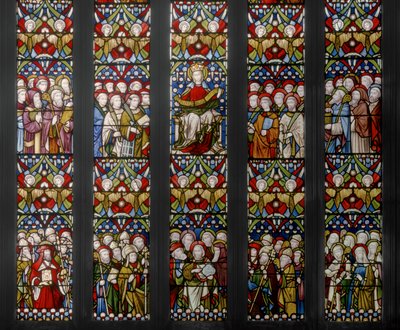 Triunfo da Igreja, detalhe, 1884 (vitral) de Augustus Welby Northmore Pugin