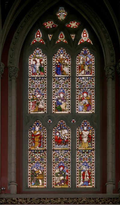 Tipos com Anti-Tipos, 1846 (vitral) de Augustus Welby Northmore Pugin