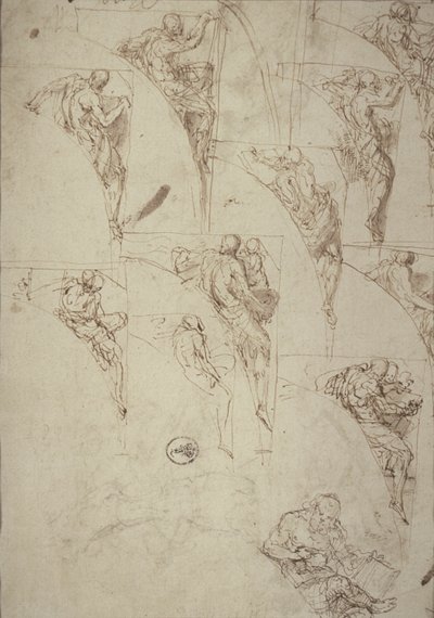 Estudos para Profetas em Spandrels de Aurelio Luini