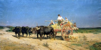 Carruagem puxada por búfalos de Aurelio Tiratelli