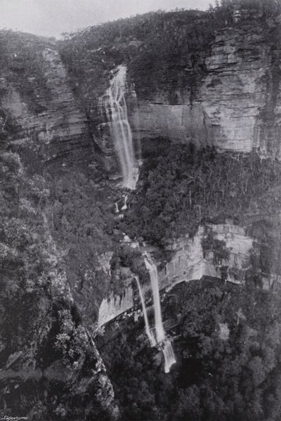 Nova Gales do Sul: Wentworth Falls (foto p/b) de Australian Photographer
