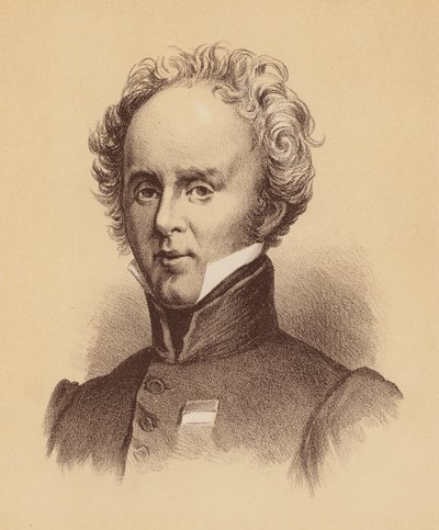 Tenente-General Sir Richard Bourke, Oitavo Governador de Nova Gales do Sul (litografia a cores) de Australian School