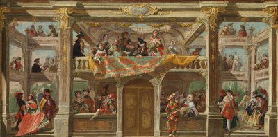 Uma bola mascarada na Boêmia, c.1748 de Austrian School