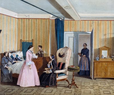 Quarto estilo Biedermeier, aguarela, Áustria de Austrian School