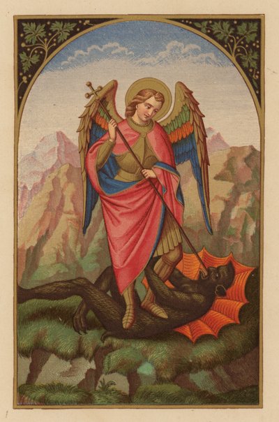 Miguel, Arcanjo (cromolito) de Austrian School
