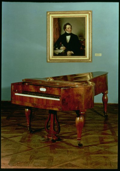 Piano pertencente a Franz Peter Schubert (1797-1828) (madeira) de Austrian School