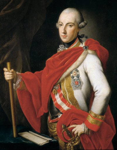 Retrato do Imperador José II (óleo sobre tela) de Austrian School