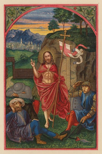 Resurrectio D N J Chr (chromolitho) de Austrian School