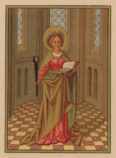 S Agatha (chromolitho) de Austrian School
