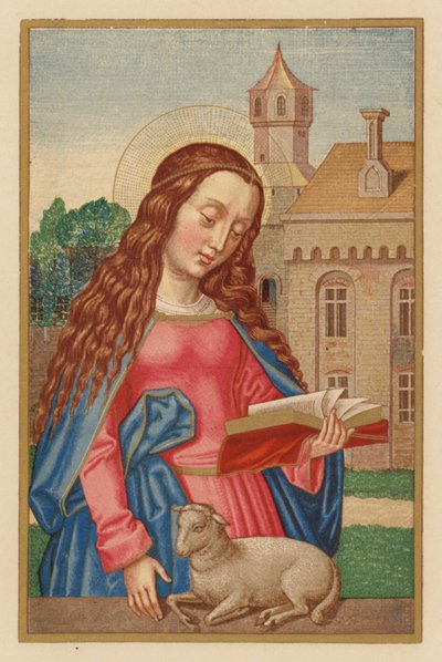 S Agnes (chromolitho) de Austrian School