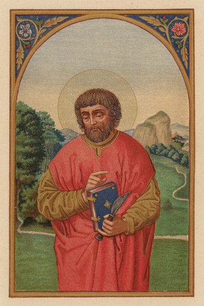 S Bartholomaeus, Apóstolo (chromolitho) de Austrian School