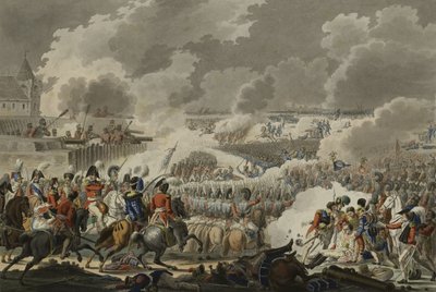 A Batalha de Waterloo, 18 de junho de 1815, publicada por Artaria e Co, c.1820 (gravura colorida) de Austrian School
