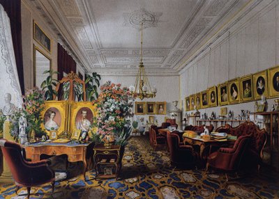 O salão da Arquiduquesa Sophia no Hofburg, em Viena, cerca de 1854, Áustria de Austrian School