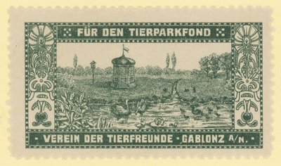 Fundo de zoológico, Gablonz, Bohemia de Austrian School