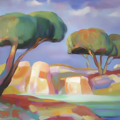 Paisagem colorida e serena de Avanesova Elena