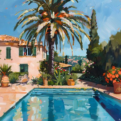 Mansão mediterrânica junto à piscina de Avanesova Elena