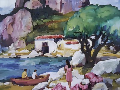 Baía da Aldeia Tranquila de Avanesova Elena