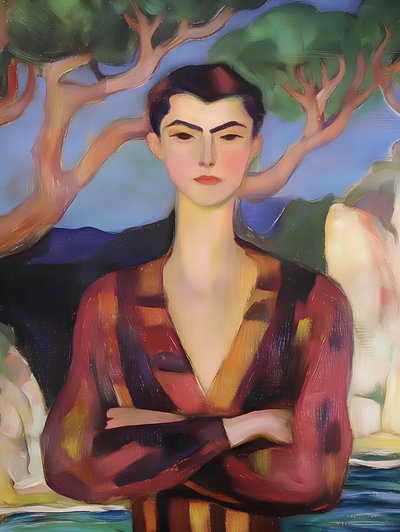Uma figura elegante na costa de Avanesova Elena