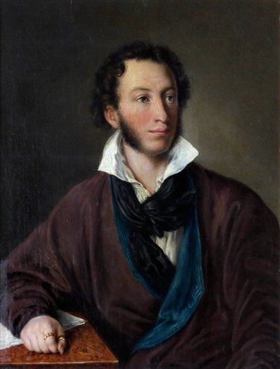 Retrato do autor Alexander S. Pushkin 1799-1837 Cópia após V. Tropinin, 1827 de Avdotya Petrovna Yelagina