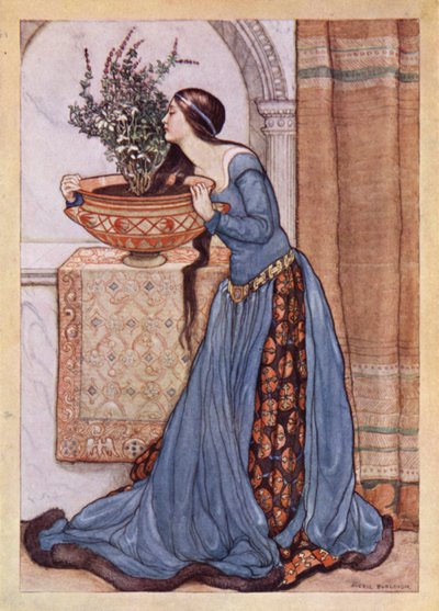 John Keats: Isabella, Or, The Pot Of Basil (cor litho) de Averil Mary Burleigh
