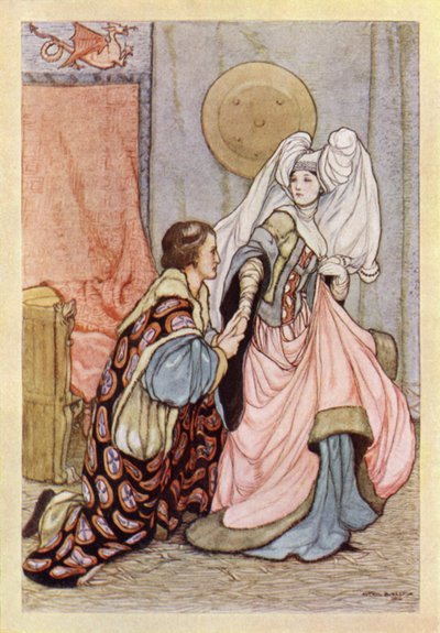 John Keats: Ode sobre a Melancolia (cor litho) de Averil Mary Burleigh