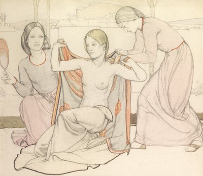 Os Padres (aguarela e lápis) de Averil Mary Burleigh