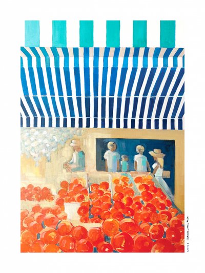 Mercado de Tomates Vibrante de Awol Art Alex