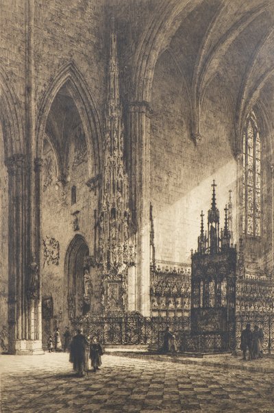 Catedral de Ulm, c.1902 (gravura) de Axel Haig